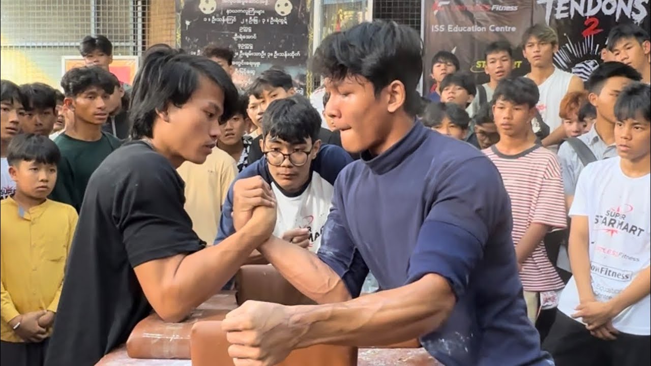 Linlat vs Rill Arm wrestling challenges တစ်သိန်းကြေး