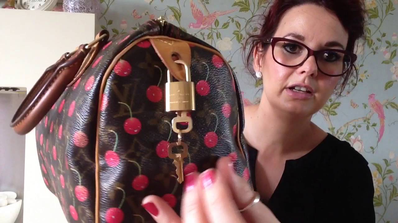 Unboxing of a Louis Vuitton cherries speedy 25 bag in rare cherry design gorgeous handbag
