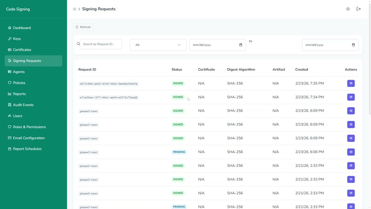 Secure Signing Request Workflow | Controlled Code Signing in CI/CD