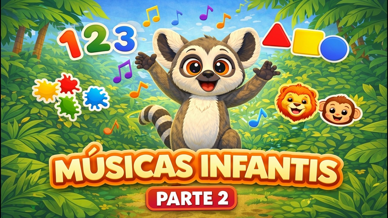 Músicas Educativas do Lemu da Selva 🐒🎵 | Compilado Infantil #aprenderbrincando #youtubekids