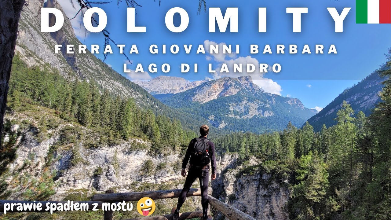 DOLOMITY 05- via ferrata Giovanni Barbara i jezioro Lago di Landro | 4K |