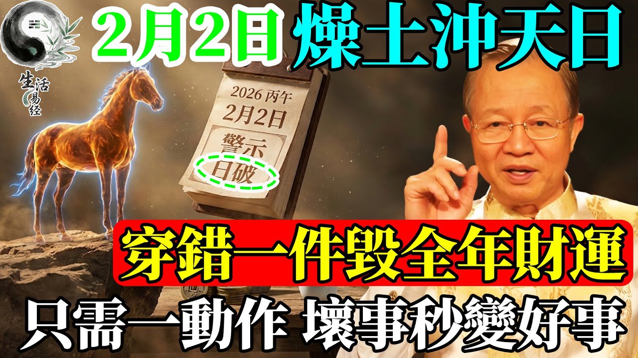 【大凶】2月2日千萬別穿這顏色！丁未日“燥土沖天”，穿錯毀一年財運! #易經智慧 #易經 #曾仕強 #正能量 #國學 #國學智慧 #人生感悟 #人生哲理 #因果 #風水