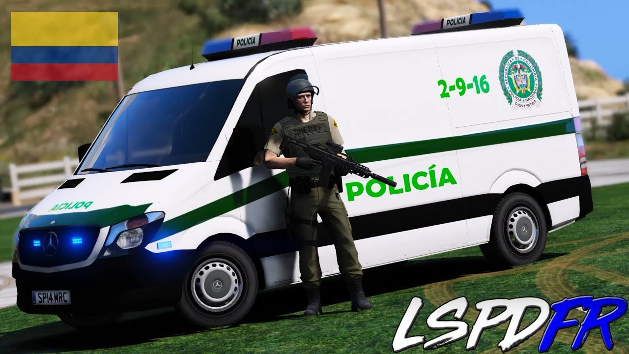 GTA 5 LSPDFR #202 POLICIA NACIONAL DE COLOMBIA - CHOLOS GRAFITIANDO | TheAxelGamer