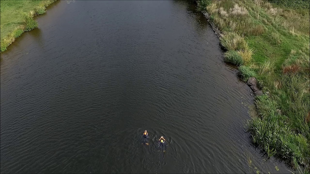 Wes Smith and Robert Macrae-Clifton river Trent swim.