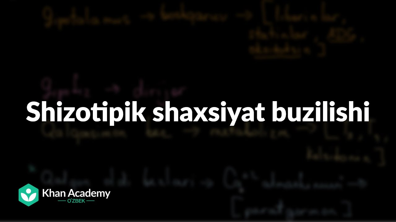 Shizotipik shaxsiyat buzilishi | Tibbiyot