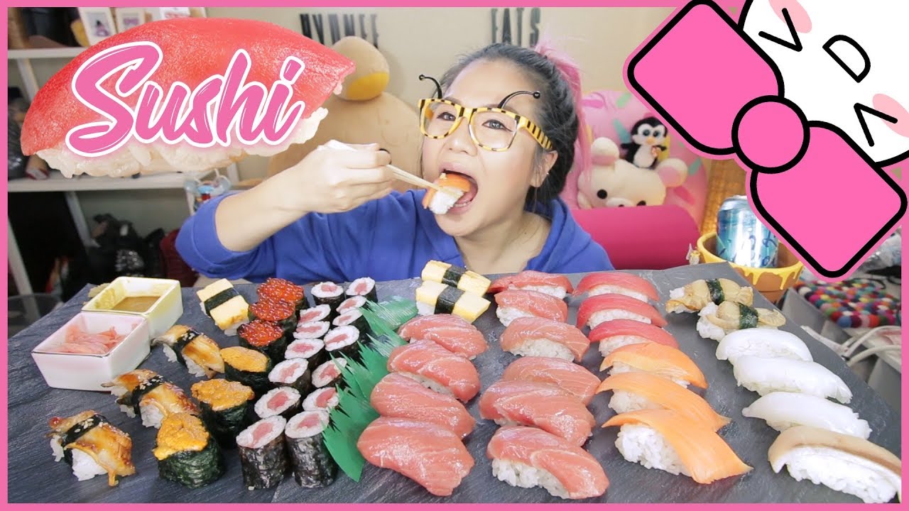 NIGIRI SUSHI ft. TUNA ROLLS | MUKBANG