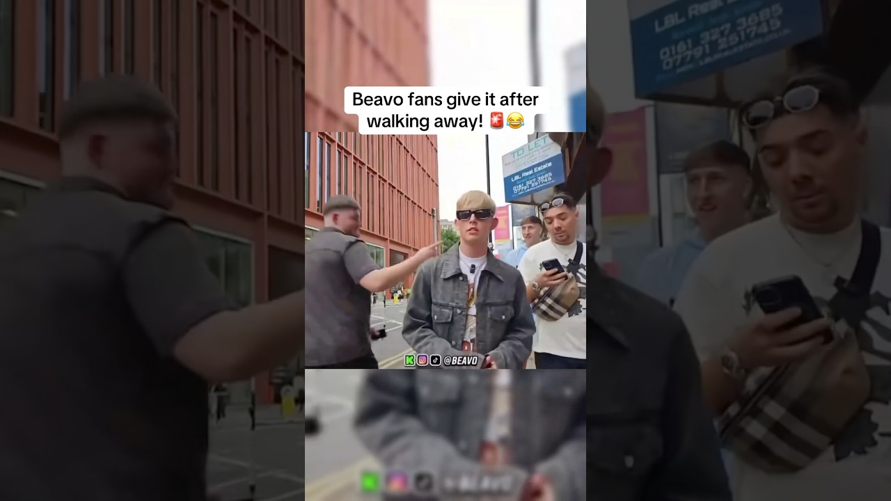 Beavo fans give it after they have walked away! 🚨😂 #beavo #funny #manchester #irl #stream #idiots