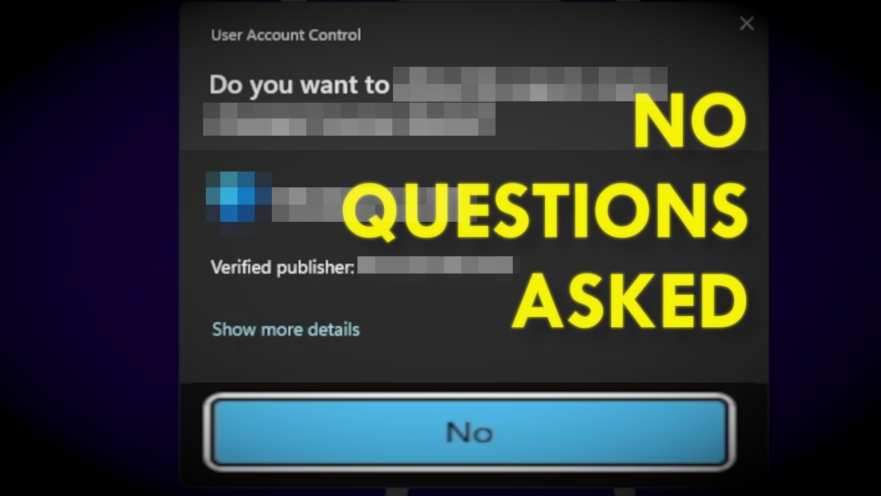 Windows, No Questions?