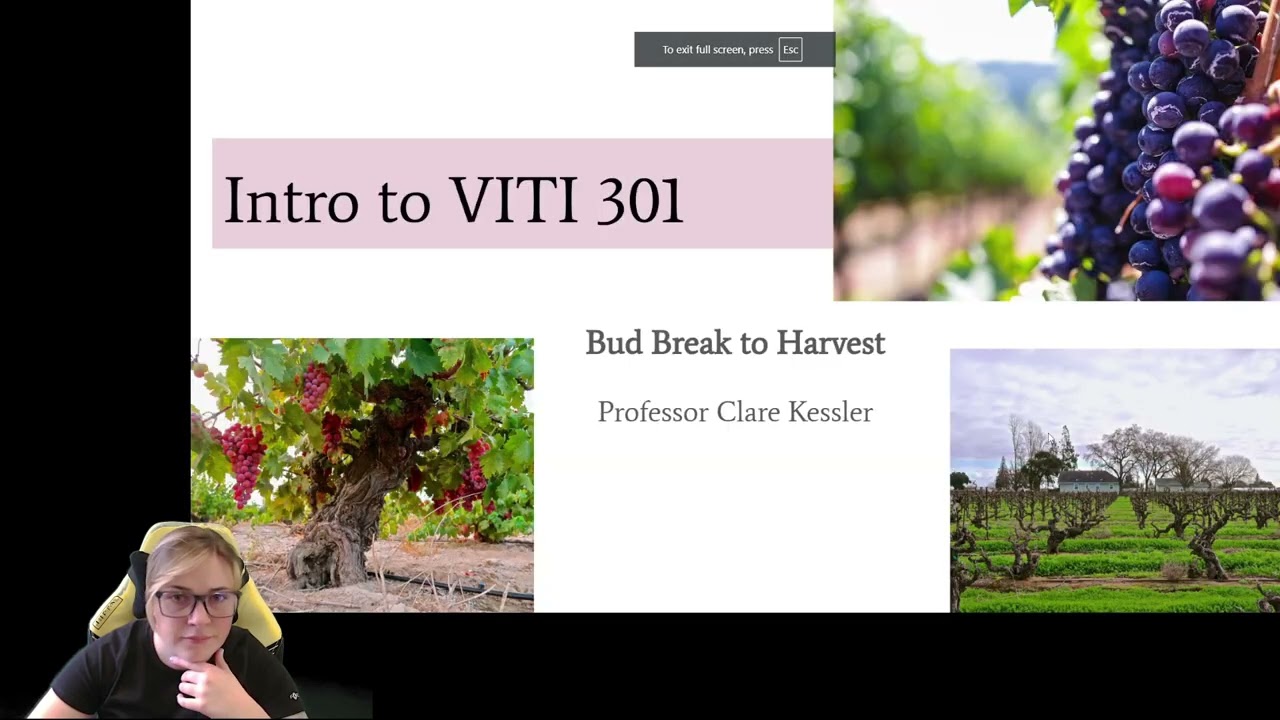 Intro to VITI 301: Budbreak to Harvest