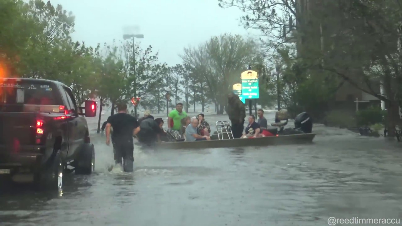 The storm surge and wind of HURRICANE FLORENCE in eastern North Carolina