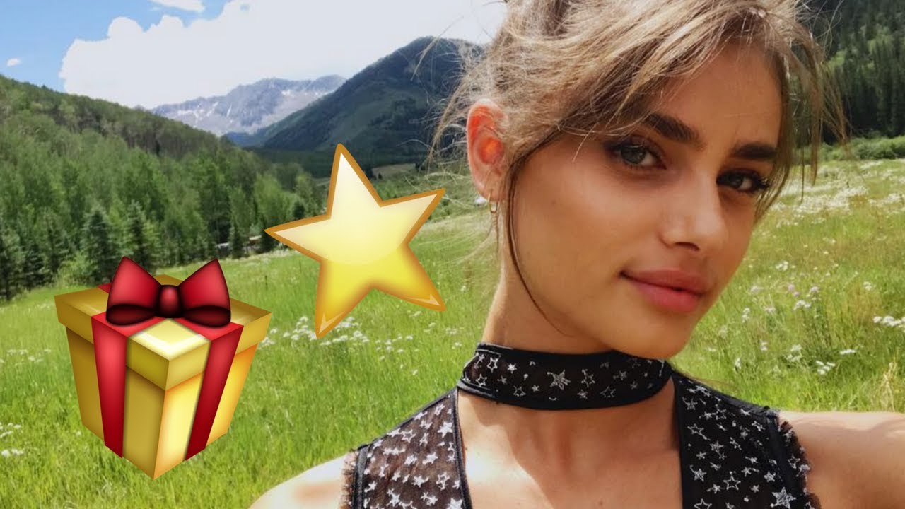 Taylor Hill on Set for the VS Holiday Shoot in Aspen