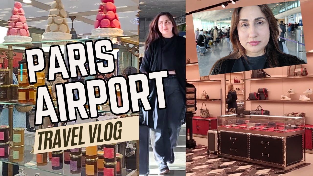 Paris Airport Cafes and designer stores on My India to Canada Travel!