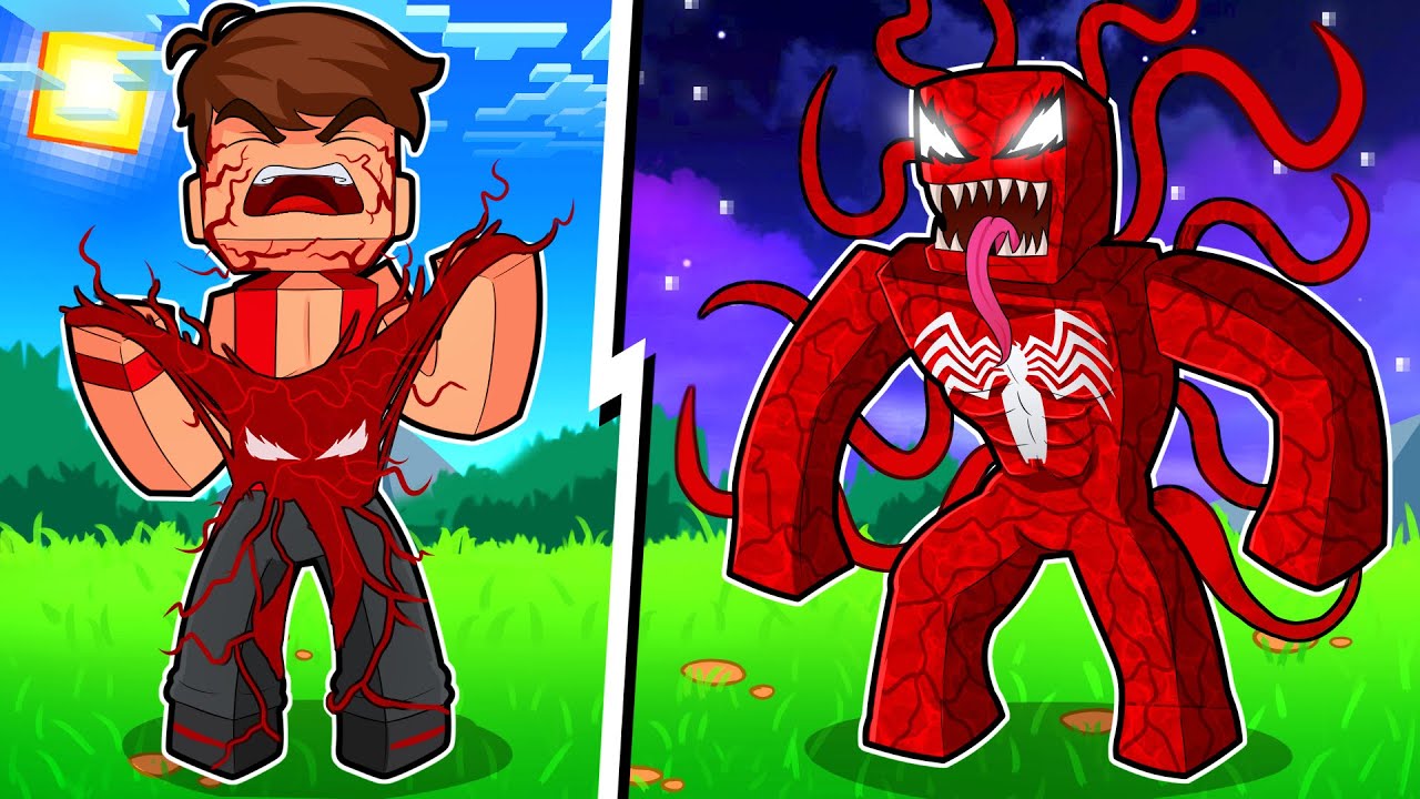 ماين كرافت مستويات التحول الى فينوم الشرير☠️ (فينوم الاحمر!) - Become Red Venom