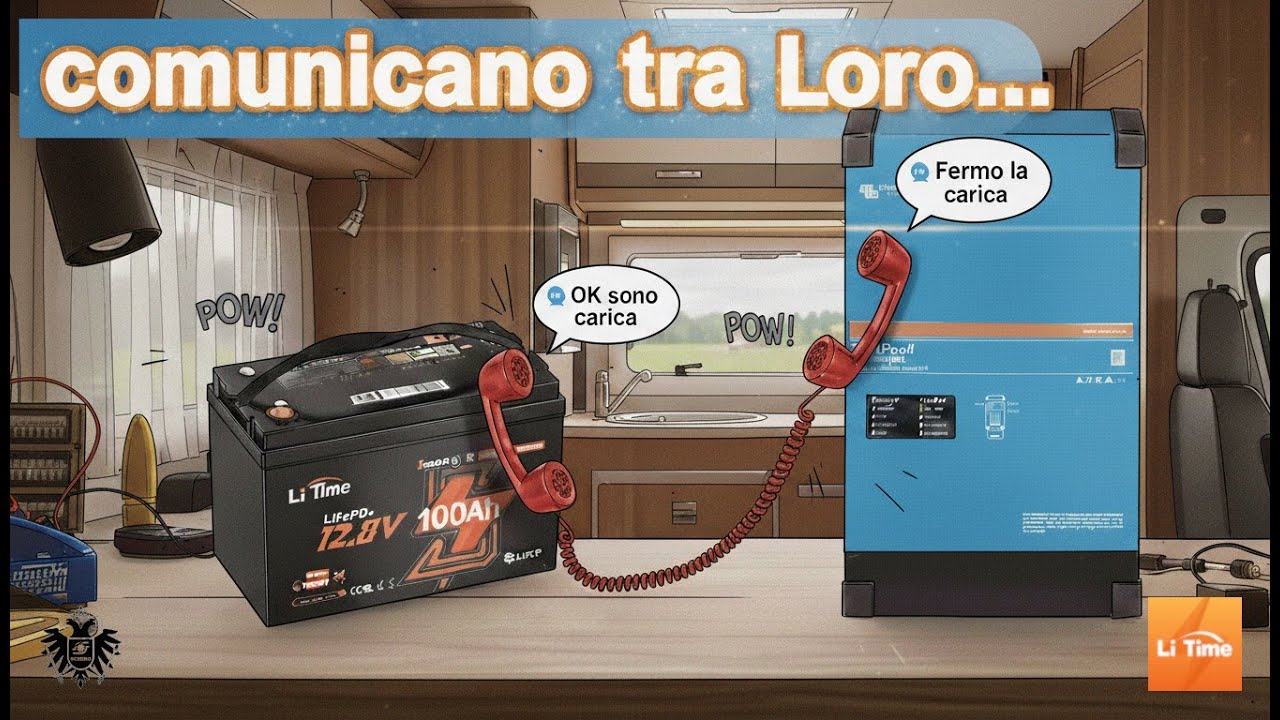 Ora comunica col tuo sistema! Batteria Li Time 100Ah Victron-Link