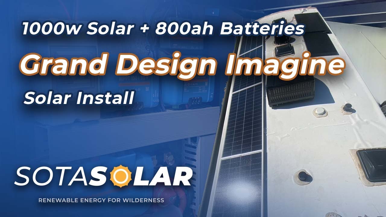 Grand Design  2022 Imagine Solar Install - 1000 Watts 800ah Batteries Victron Equipment