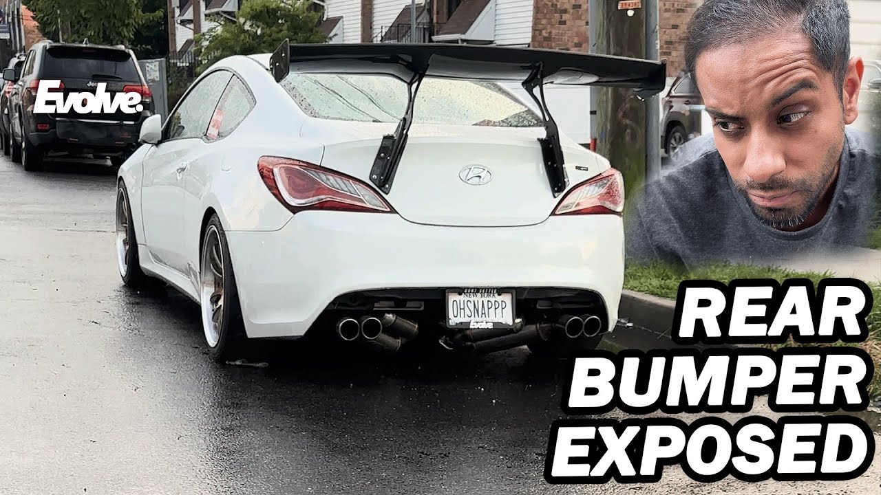 Cutting Rear bumper on our Genesis coupe