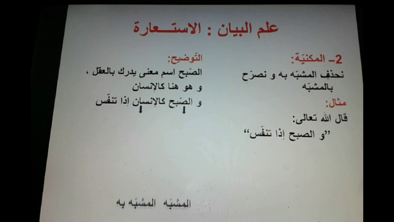 الاستعارة
