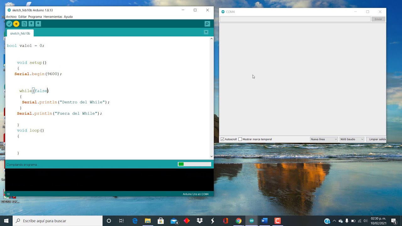 Variables  en Arduino int, float, bool, char