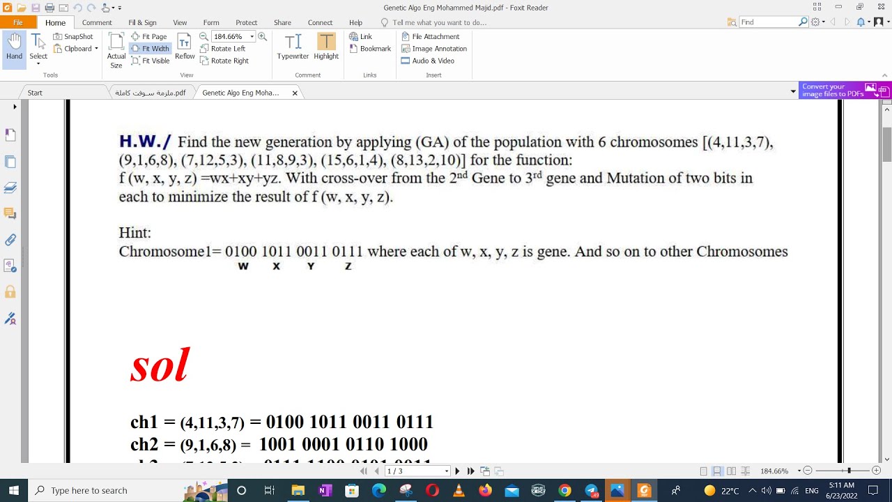 Soft Computing 8 :- Genetic Algorithms example 2