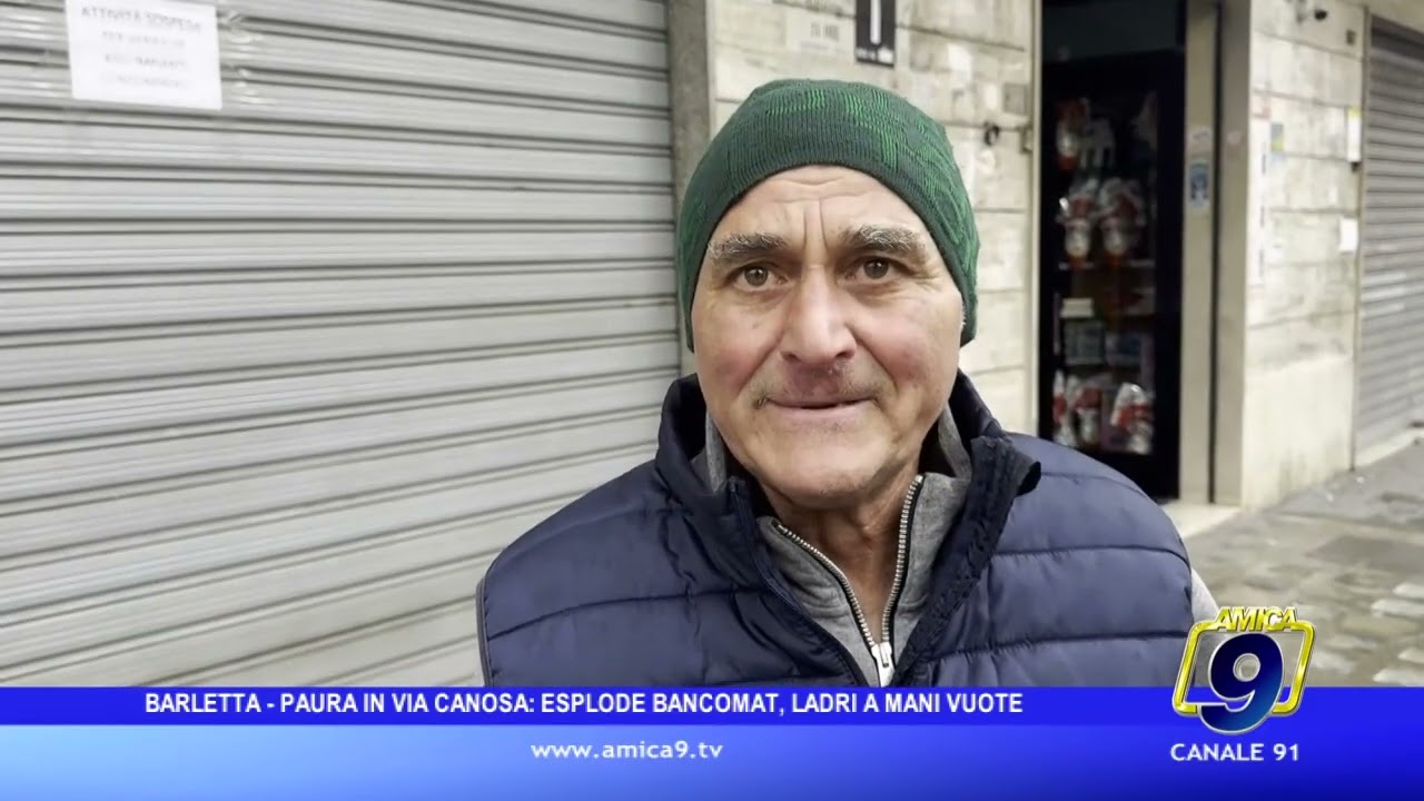 Barletta - Paura in via Canosa: esplode bancomat, ladri a mani vuote