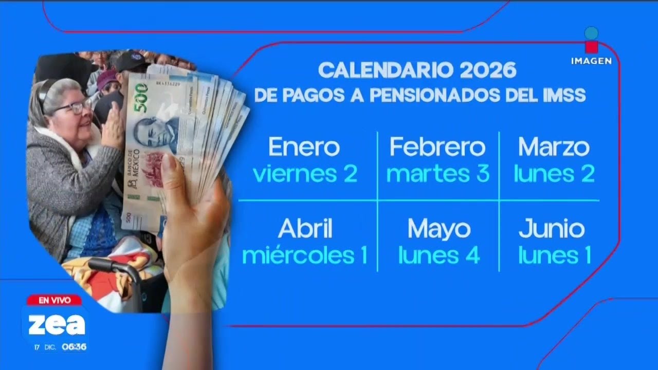 Calendario de pagos a pensionados del IMSS  2026 | Noticias con Francisco Zea