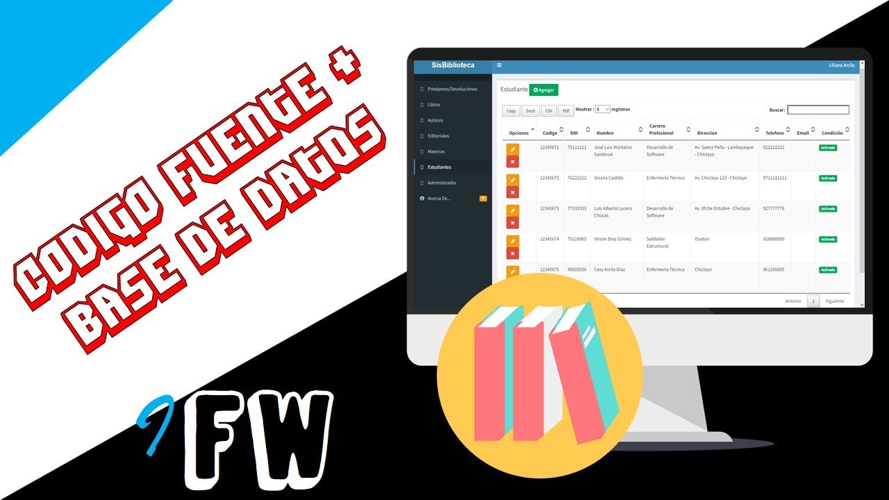 Sistema Biblioteca/Librería con MySQL - PHP - JavaScript - CSS - HTML