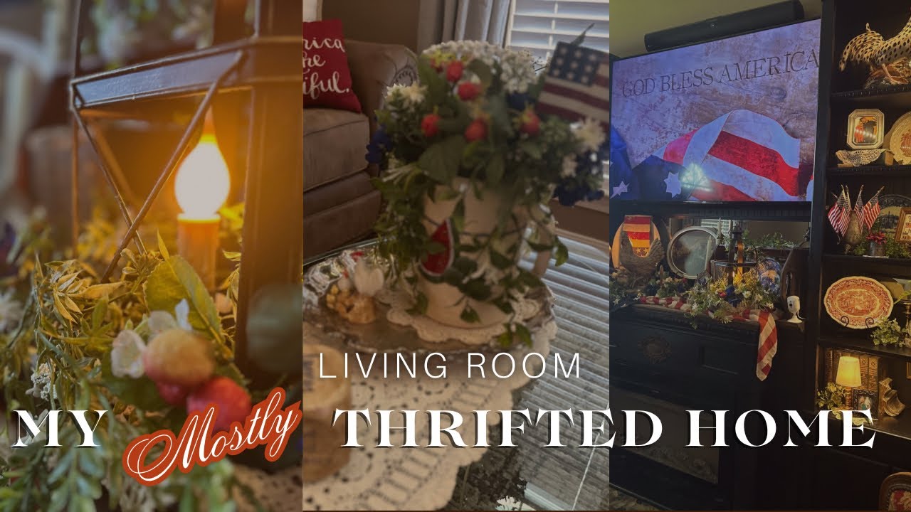 My “mostly” thrifted home room tour ~ LIVING ROOM #thriftedhome  #thrifteddecor  #livingroom