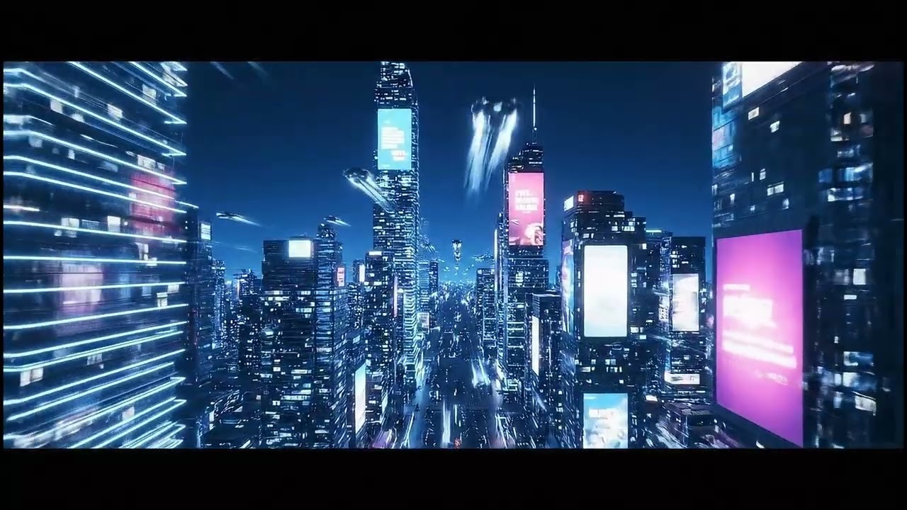 Futuristic City - AI-Generated Music & Video Experience
