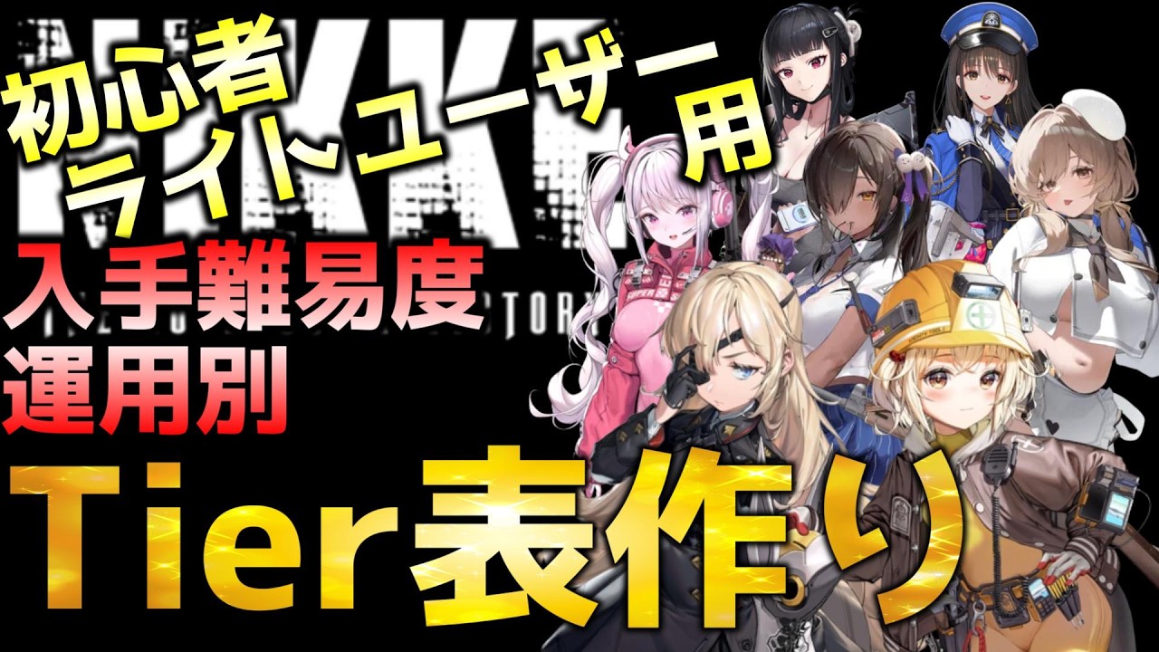 【メガニケ】皆で作ろう！初心者・ライトユーザー向けニケキャラTier表！【NIKKE】