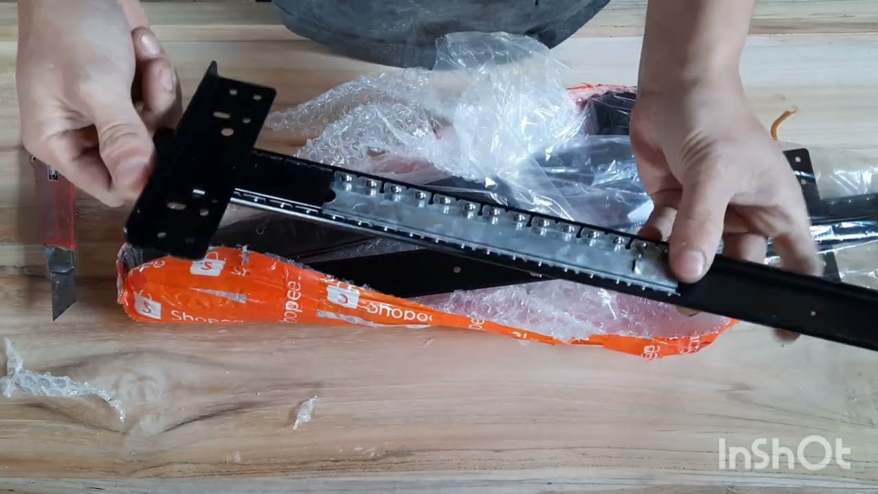 Cara pasang rel pintu pocket door/rel salib