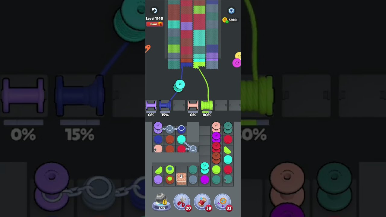 Knit Out Level 1140 Hard Walkthrough Solution 