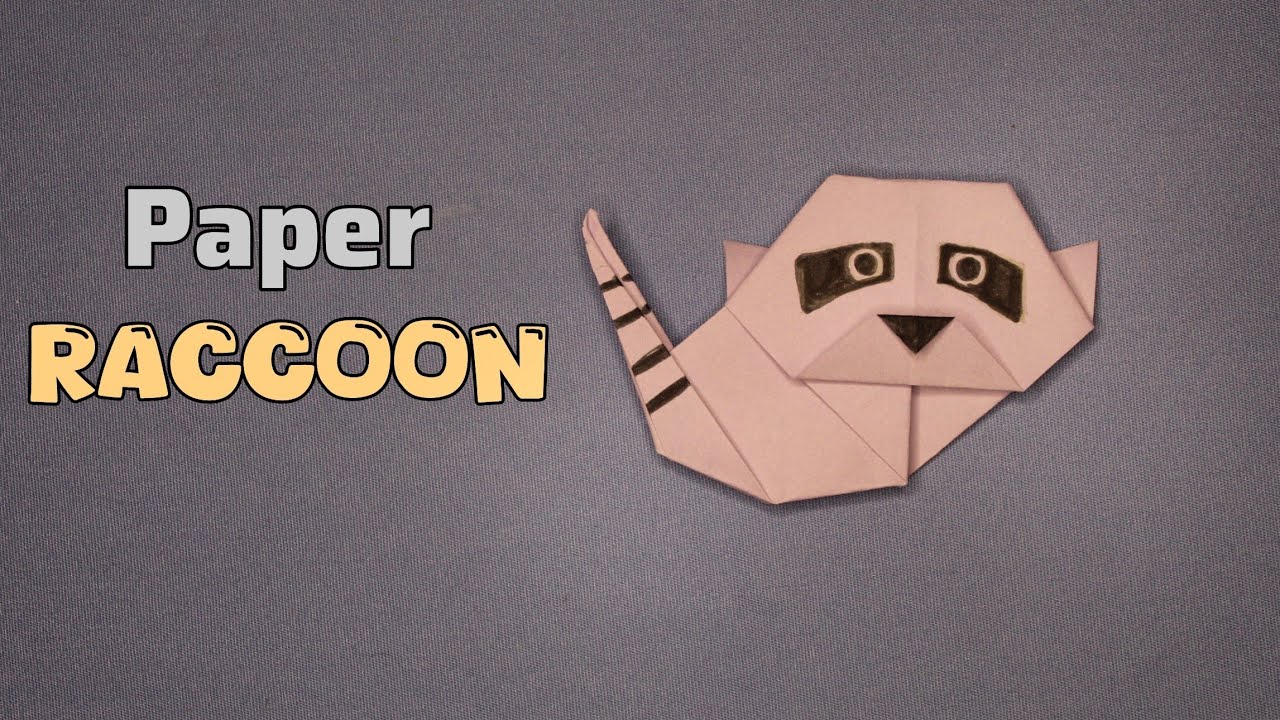 HOW TO MAKE A PAPER RACCOON | DIY PAPER ORIGAMI RACCOON | STEP BY STEP TUTORIAL 