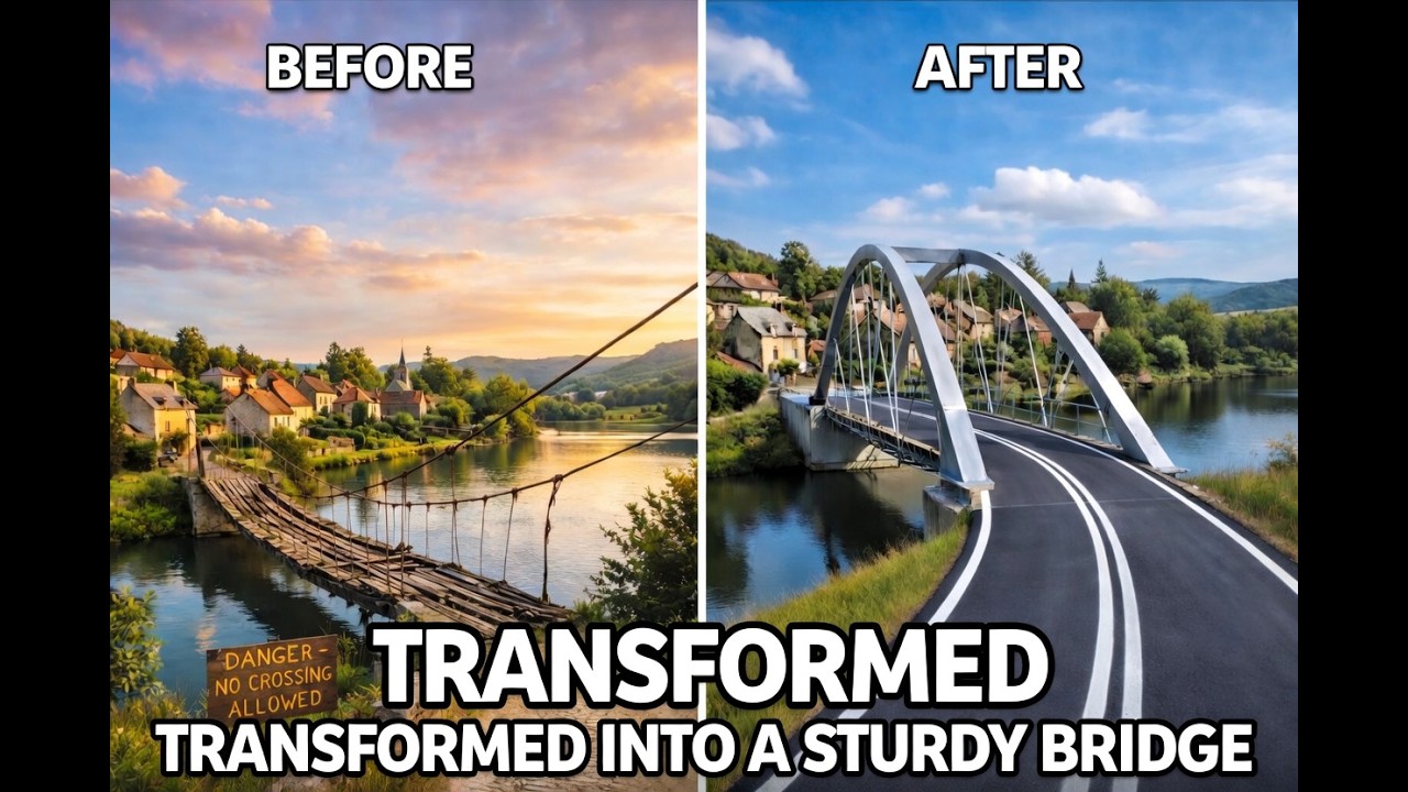 From Broken Wooden Bridge to Stunning Steel Masterpiece (Satisfying Build)