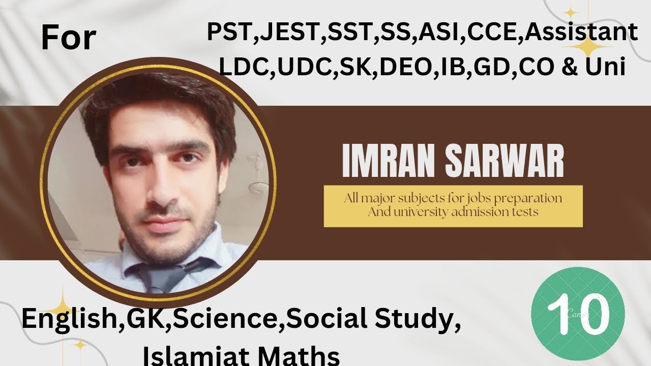 MCQs for PST,JEST,Assistant,ASI, LDC,UDC,DEO,IBA,STS,SPSC,FPSC,Jobs,University test,Sindh Police