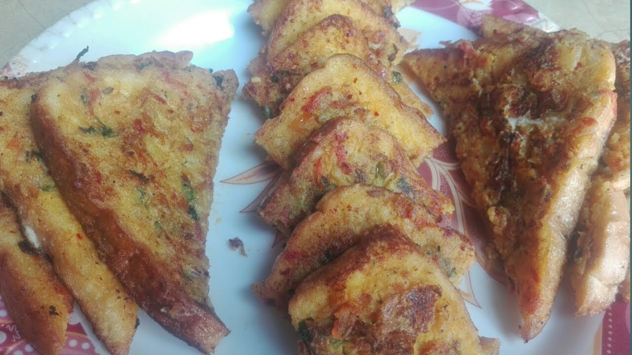 Vegetable bread toast Recipe.Homemade bread toast.