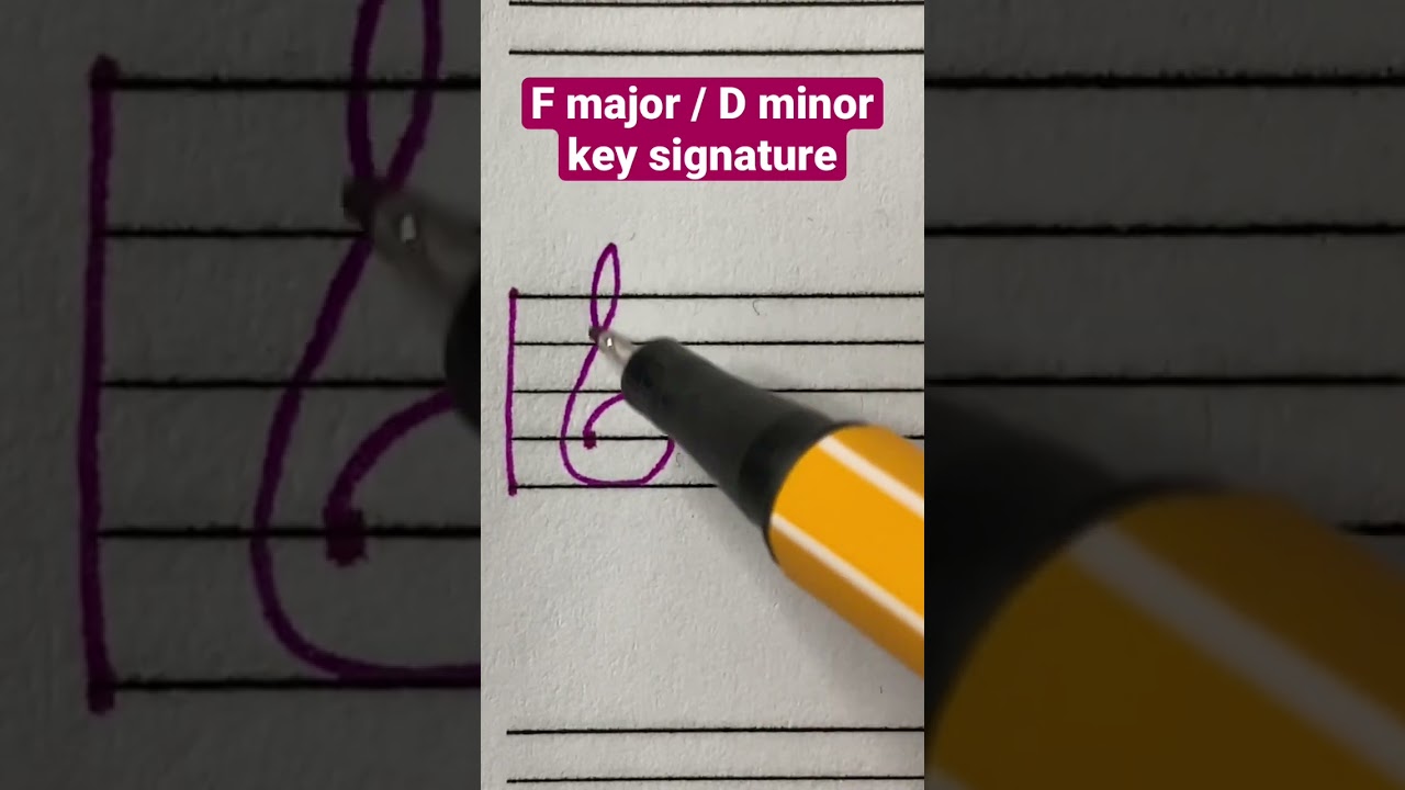 F major / D minor key signature #musictheory