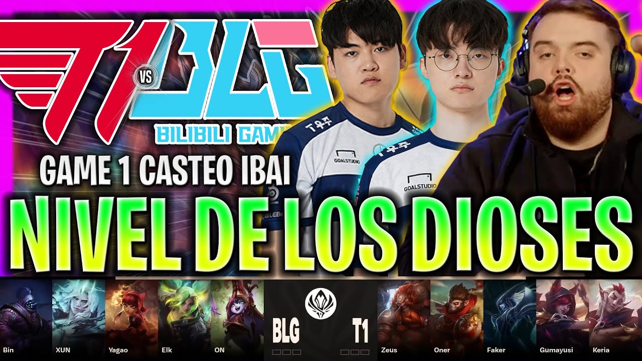 FAKER DUELO DE LOS DIOSES EN EL MSI *MUY ÉPICO!* | T1 vs BLG GAME 1 MSI SEMIFINAL 2023 LVP ESPAÑOL