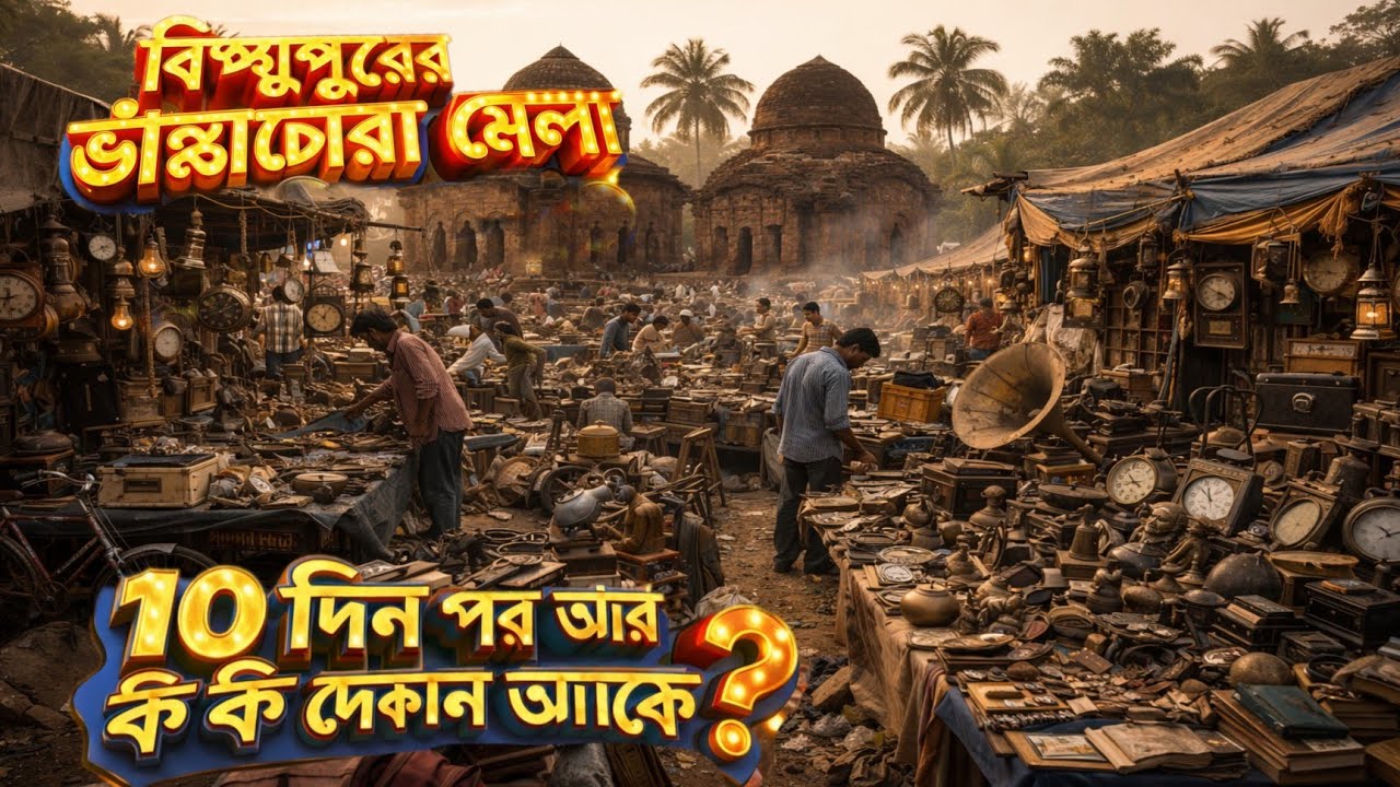 পশ্চিমবঙ্গের সবচেয়ে বড় পুরোনো জিনিসের মেলা ১০ দিন পর আর কী কী দোকান আছে ভাঙাচোরা মেলা মথুরাপুর 