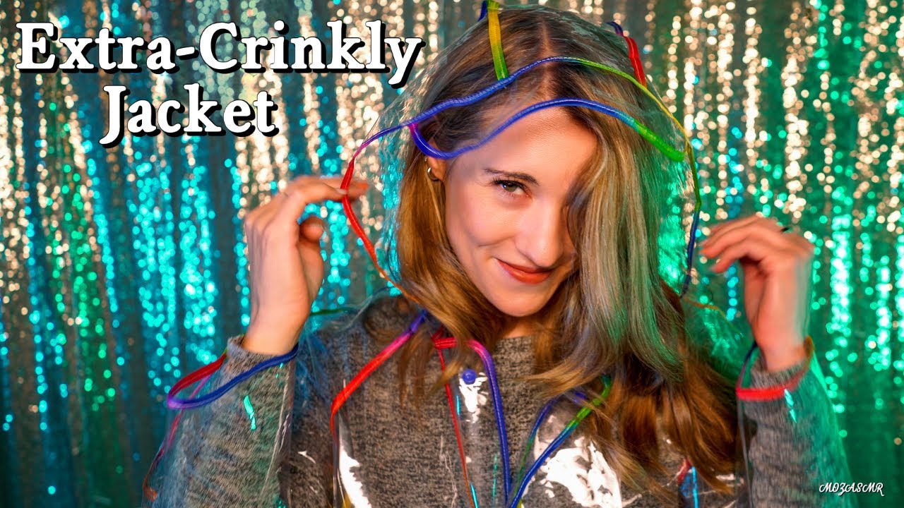Crinkly Clear Rain Jacket Oddly Satisfying! | ASMR 🎥 4k 🎧 Binaural
