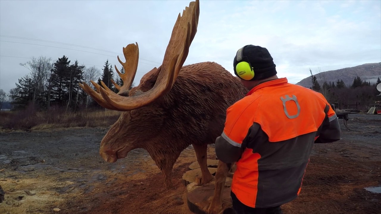 Moose Carving by Jordan Anderson
