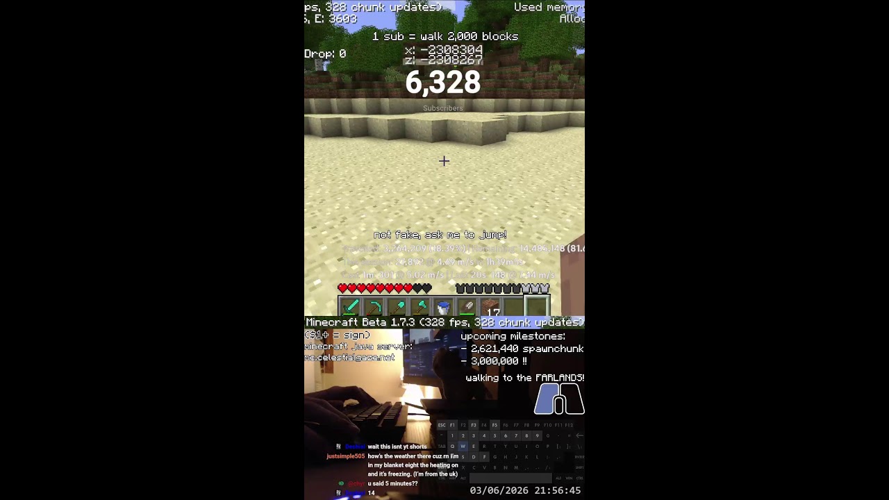 Journey to Minecraft's Corner Farlands #75 (2,286,090, 18.21%)