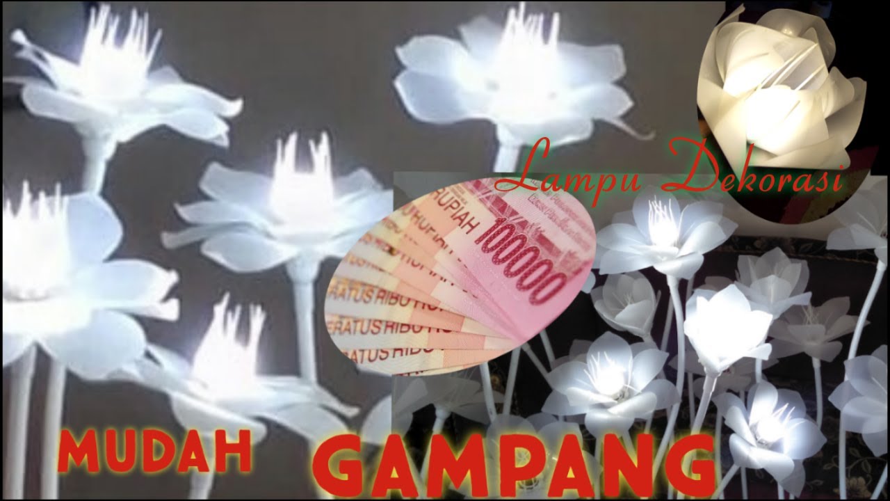 ide usaha lampu hias bunga cantik dari mika terbaru