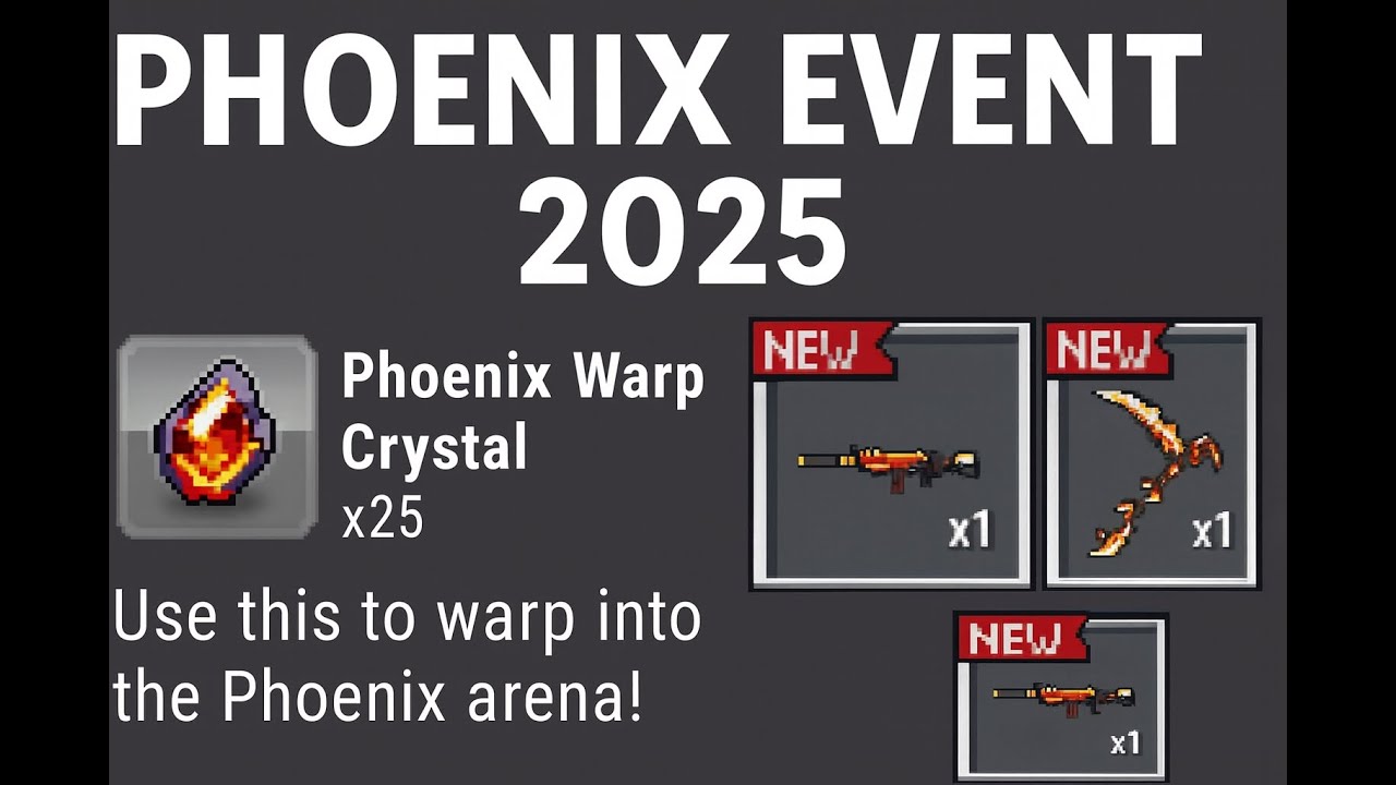 #graalonlineera 2025 Phoenix Event 25 Phoenix Warp Crystals GraalOnline Era