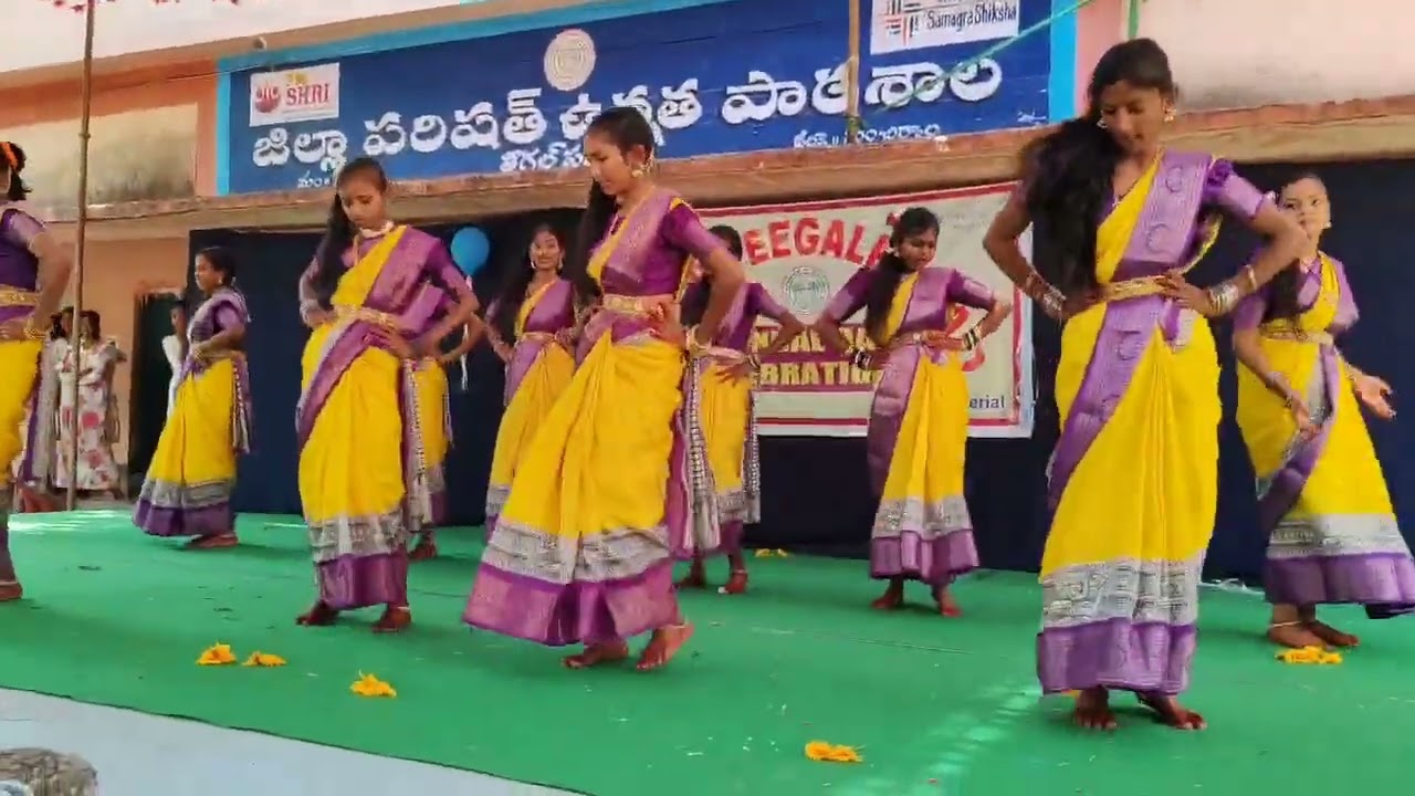 Pare godari song dance Annual day celebration in PM SHRI ZPHS Teegalpahad, Mancherial (18.03.2025)
