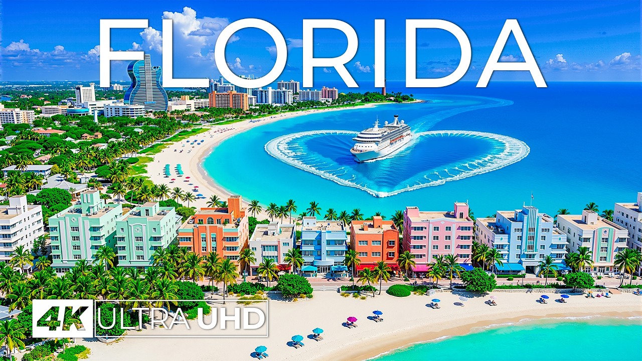 Florida Sunshine Coast in 4K | Miami Skyline, Palm Beaches & Atlantic Ocean Drone Footage UHD