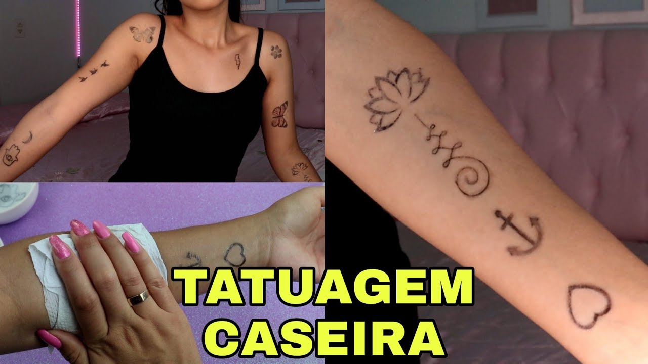COMO FAZER TATUAGENS CASEIRAS TEMPORÁRIAS menos de R$1,00