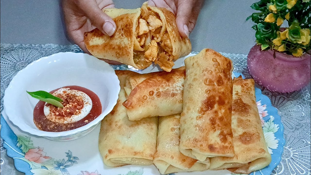 Chicken Tikka Crepe Rolls :Perfect Nashta Recipe ll Chef Memoona #cookingwithmemoona 