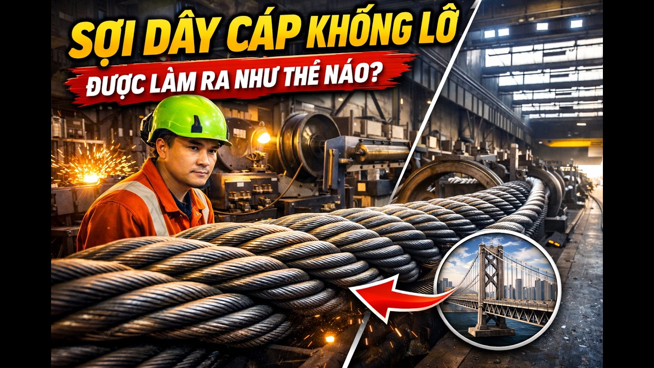 Họ Đã Làm Ra Sợi Dây Cáp Khổng Lồ Như Thế Nào? | Quy Trình Sản Xuất Siêu Cáp Công Nghiệp