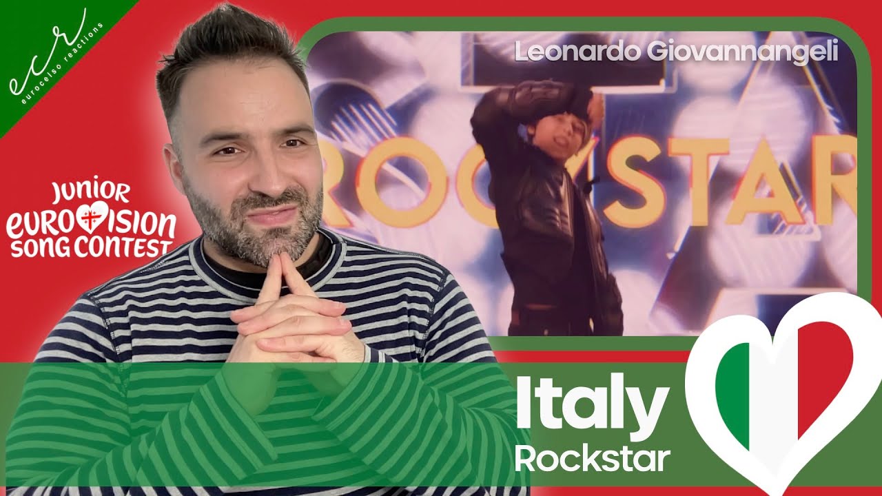 Первая реакция 🇮🇹: Леонардо Джованнанджели — Rockstar / Детское Евровидение 2025, Италия
