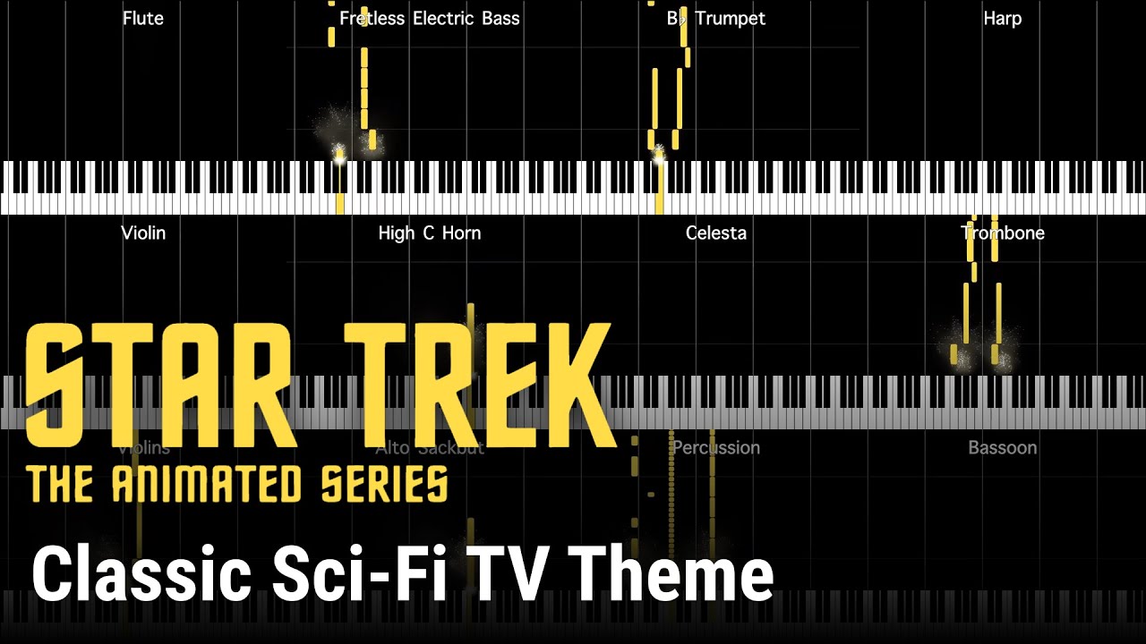 Star Trek: The Animated Series theme - Full score visualization
